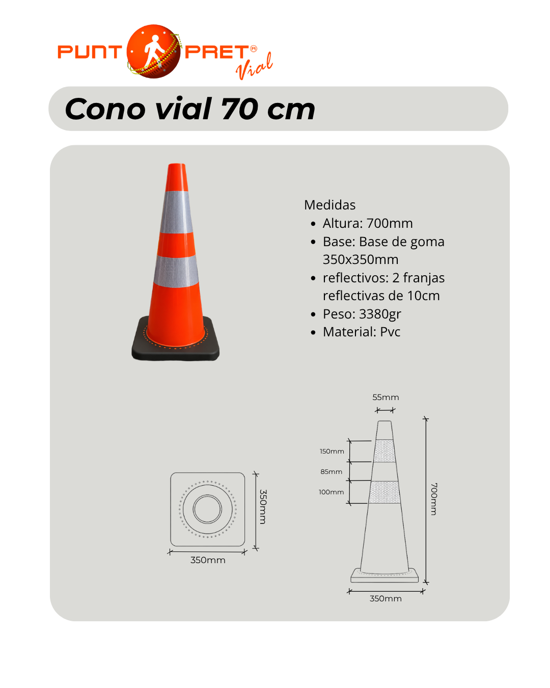 Cono vial 70 - Imagen 2