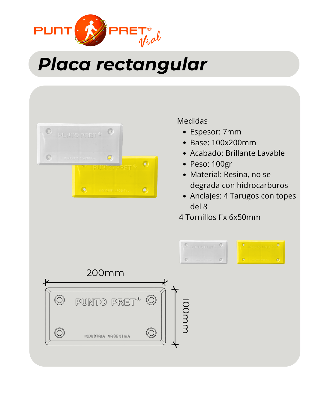 Placa rectangular - Imagen 2